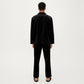 Men's 2-Piece Set Textured Velvet Pajamas with Button-Up Top and Straight-Leg Pants