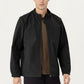 Men's Lightweight Zip-Up Jacket with Stand Collar and Long Sleeves