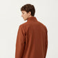 Men's Lightweight Zip-Up Jacket with Stand Collar and Long Sleeves