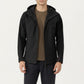 Men's Full Zip Hooded Jacket with Adjustable Drawstrings and Front Zip Pockets