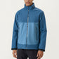 Men's Lightweight Zip-Up Windbreaker Jacket with High Collar and Zipper Pockets