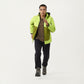 Men's Lightweight Zip-Up Windbreaker Jacket with High Collar and Zipper Pockets