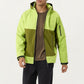Men's Lightweight Zip-Up Windbreaker Jacket with High Collar and Zipper Pockets