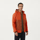 Men's Lightweight Zip-Up Windbreaker Jacket with High Collar and Zipper Pockets
