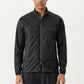 Men's Lightweight Zip-Up Windbreaker Jacket with High Collar and Elastic Cuffs