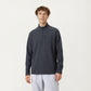 Men's Long Sleeve Quarter Zip Fleece Pullover with Mock Neck and Textured Waffle Knit Fabric