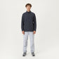 Men's Long Sleeve Quarter Zip Fleece Pullover with Mock Neck and Textured Waffle Knit Fabric