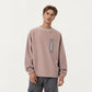 Men's Long Sleeve Pullover Crew Neck Top with Contrast Zipper Chest Pocket and Elastic Cuffs