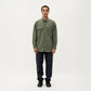 Men's Long Sleeve Button-Up Utility Shirt with Chest Pocket and Structured Stitch Detailing