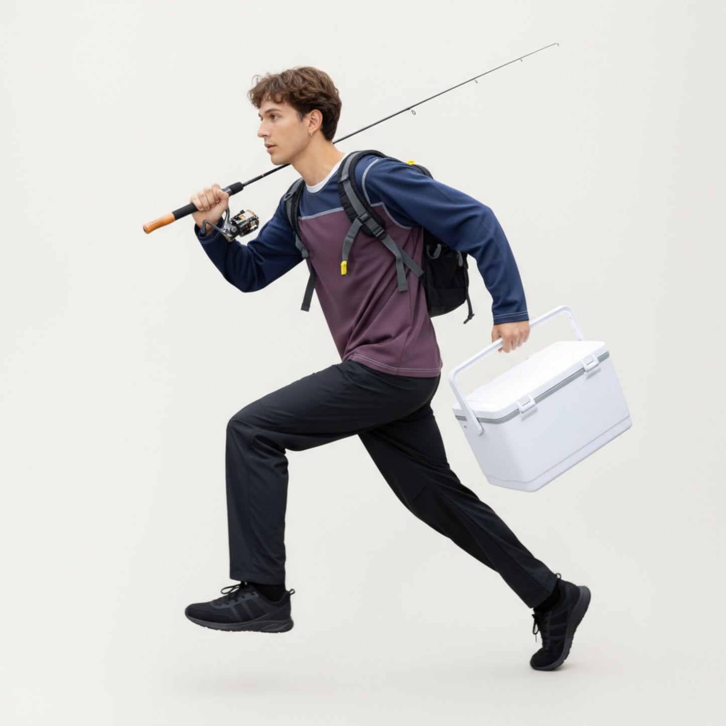 Men's Long Sleeve Color Block Crew Neck Pullover with Contrast Stitching and Relaxed Fit