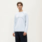Men's Long Sleeve Crew Neck Pullover with Raglan Seams and Subtle Front Stitch Detail