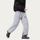 Men's Wide Leg Cargo Pants with Zippered Pockets and Adjustable Drawstring Waist
