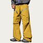 Men's Wide Leg Cargo Pants with Zippered Pockets and Adjustable Drawstring Waist