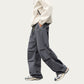 Men's Wide Leg Cargo Pants with Oversized Pockets and Adjustable Drawstring Waist