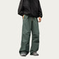 Men's Wide Leg Cargo Pants with Oversized Pockets and Adjustable Drawstring Waist