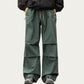 Men's Wide Leg Cargo Pants with Oversized Pockets and Adjustable Drawstring Waist