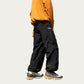 Men's Textured Wide Leg Cargo Pants with Zipper Pockets and Adjustable Drawstring Waist