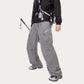 Men's Textured Wide Leg Cargo Pants with Zipper Pockets and Adjustable Drawstring Waist