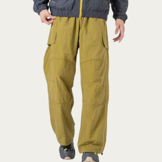 Men's Lightweight Cargo Pants with Drawstring Waist and Utility Pockets