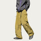 Men's Oversized Cargo Pants with Adjustable Drawstring Hem and Multi-Pocket Design