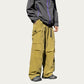 Men's Oversized Cargo Pants with Adjustable Drawstring Hem and Multi-Pocket Design