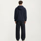 Men's Half Zip Hooded Pullover with Front Pocket and Relaxed Fit