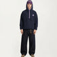 Men's Half Zip Hooded Pullover with Front Pocket and Relaxed Fit