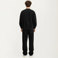 Men's Crewneck Sweatshirt with Ribbed Trim and Relaxed Fit