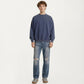 Men's Crewneck Sweatshirt with Ribbed Trim and Relaxed Fit