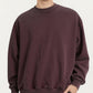 Men's Crewneck Sweatshirt with Ribbed Trim and Relaxed Fit