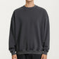 Men's Crewneck Sweatshirt with Ribbed Trim and Relaxed Fit