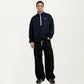 Men's Half Zip Pullover with Stand Collar and Relaxed Fit