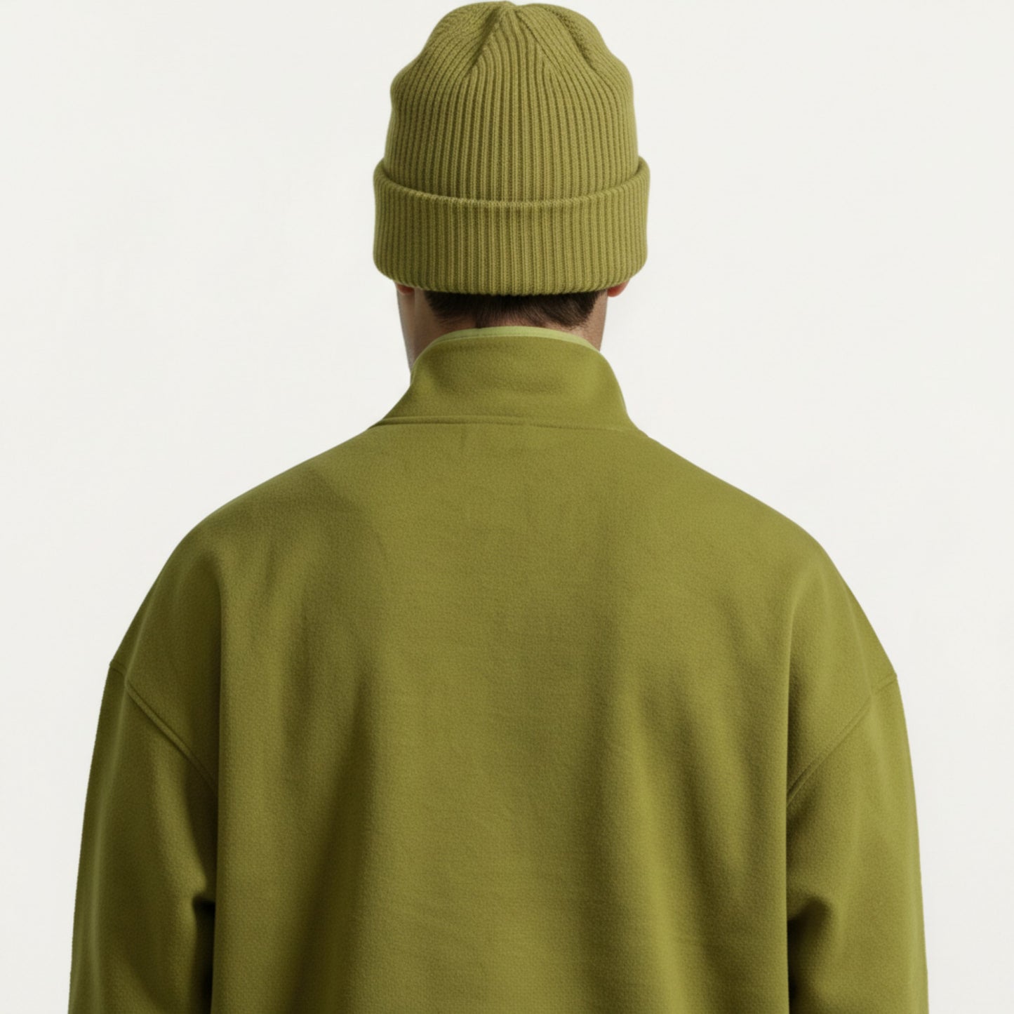 Men's Half Zip Pullover with Stand Collar and Relaxed Fit