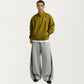 Men's Half Zip Pullover with Stand Collar and Relaxed Fit