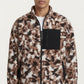 Men's Full Zip Fleece Jacket with Stand Collar and Utility Chest Pocket