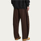 Men's Wide Leg Drawstring Pants with Relaxed Fit and Clean Seam Detailing