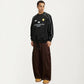 Men's Wide Leg Drawstring Pants with Relaxed Fit and Clean Seam Detailing
