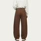 Men's Wide Leg Drawstring Pants with Relaxed Fit and Soft Structured Fabric