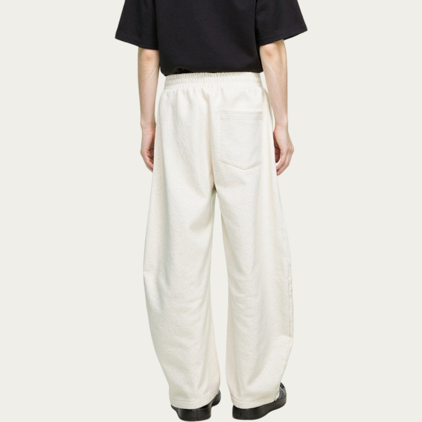 Men's Wide Leg Drawstring Pants with Relaxed Fit and Soft Structured Fabric