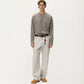 Men's Long Sleeve Crewneck T Shirt with Relaxed Fit and Clean Minimal Design