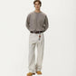 Men's Long Sleeve Crewneck T Shirt with Relaxed Fit and Clean Minimal Design