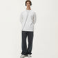 Men's Long Sleeve Crewneck T Shirt with Relaxed Fit and Clean Minimal Design