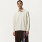 Men's Ribbed Long Sleeve Collared Pullover Top with Relaxed Fit