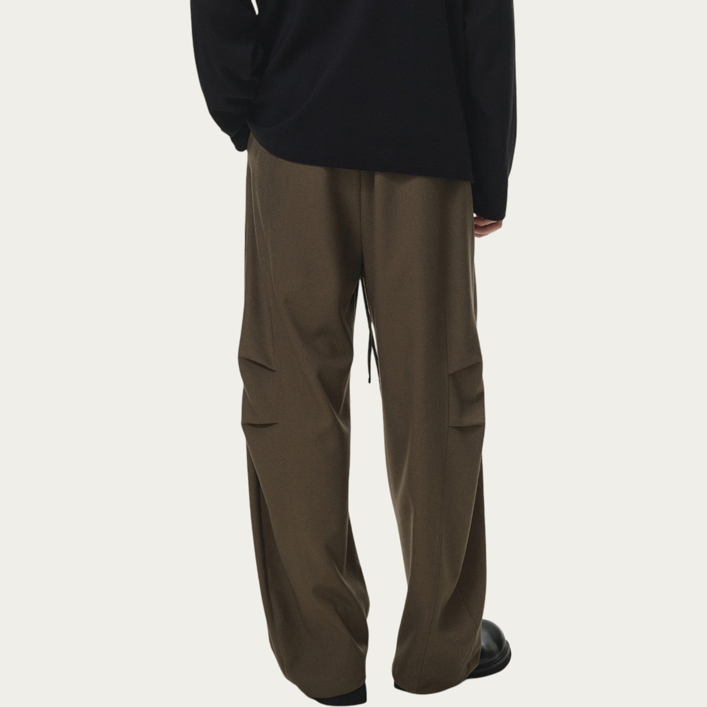 Men's Relaxed Fit Drawstring Pants with Elastic Waist and Straight Leg