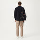 Men's Long Sleeve Full Zip Knit Sweater Jacket with Stand Collar Ribbed Trim and Relaxed Fit