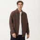 Men's Long Sleeve Full Zip Knit Sweater Jacket with Stand Collar Ribbed Trim and Relaxed Fit
