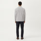 Men's Long Sleeve Collared Quarter Zip Knit Pullover Sweater with Ribbed Trim and Relaxed Fit