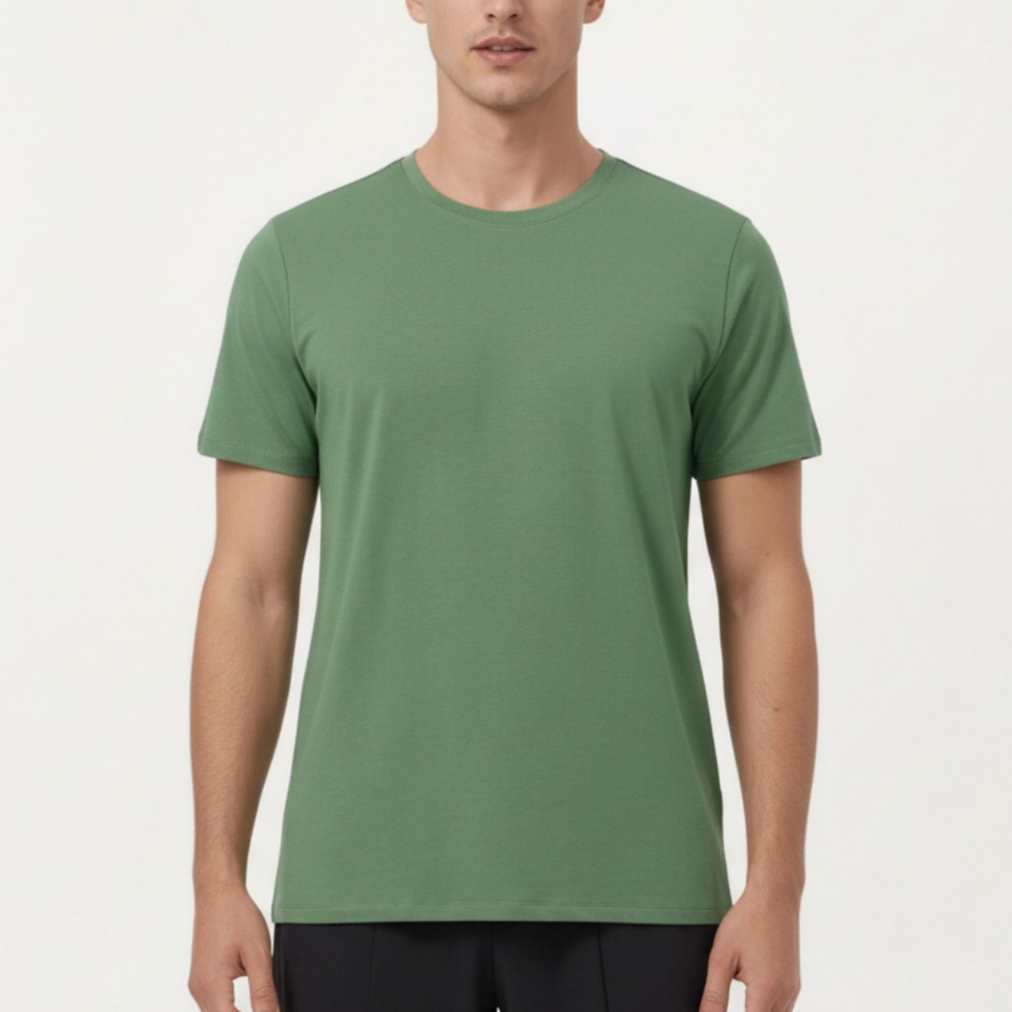 Men's Short Sleeve Performance Crewneck T-Shirt with Lightweight Stretch Fabric and Athletic Fit