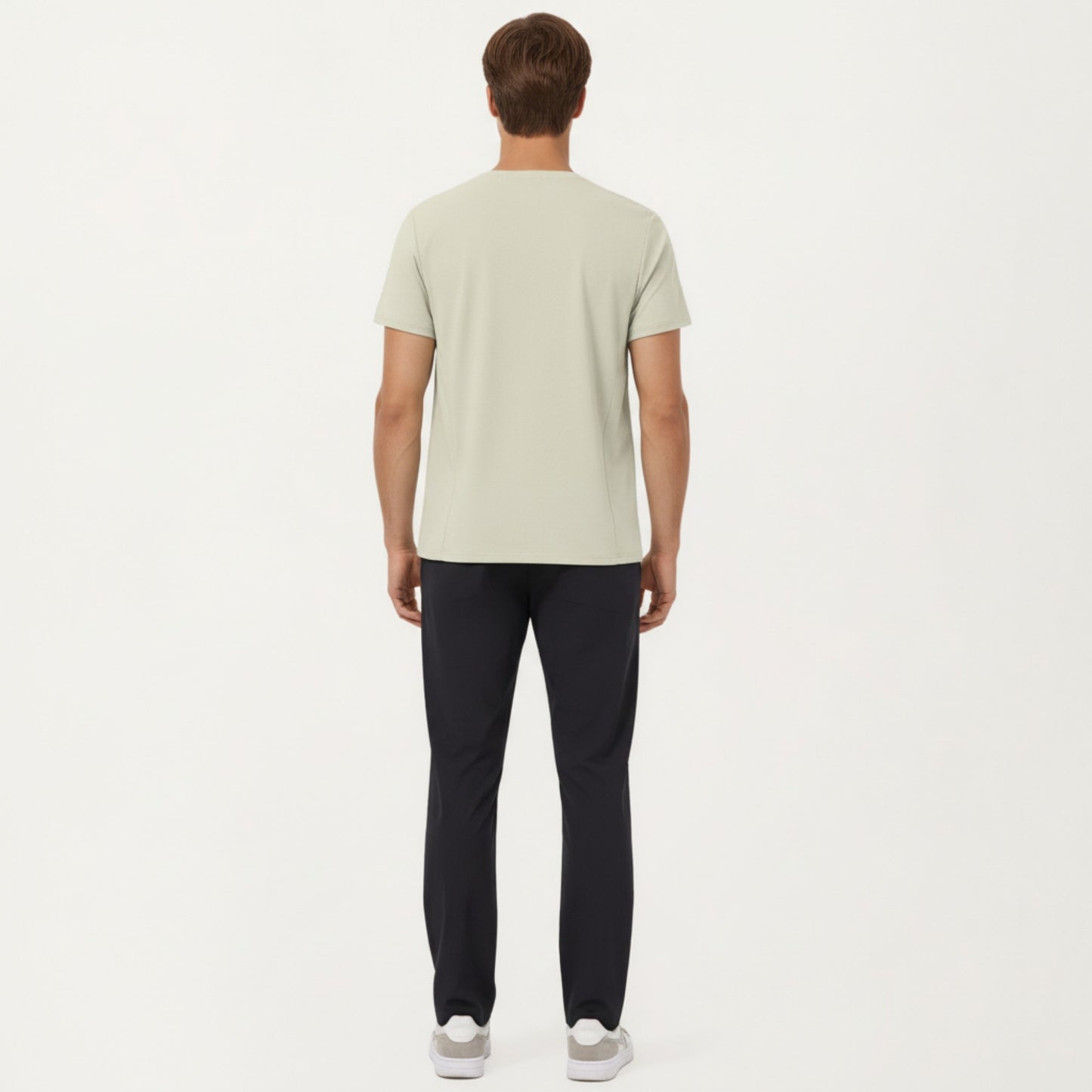 Men's Short Sleeve Performance T-Shirt with Chest Pocket and Lightweight Stretch Fabric