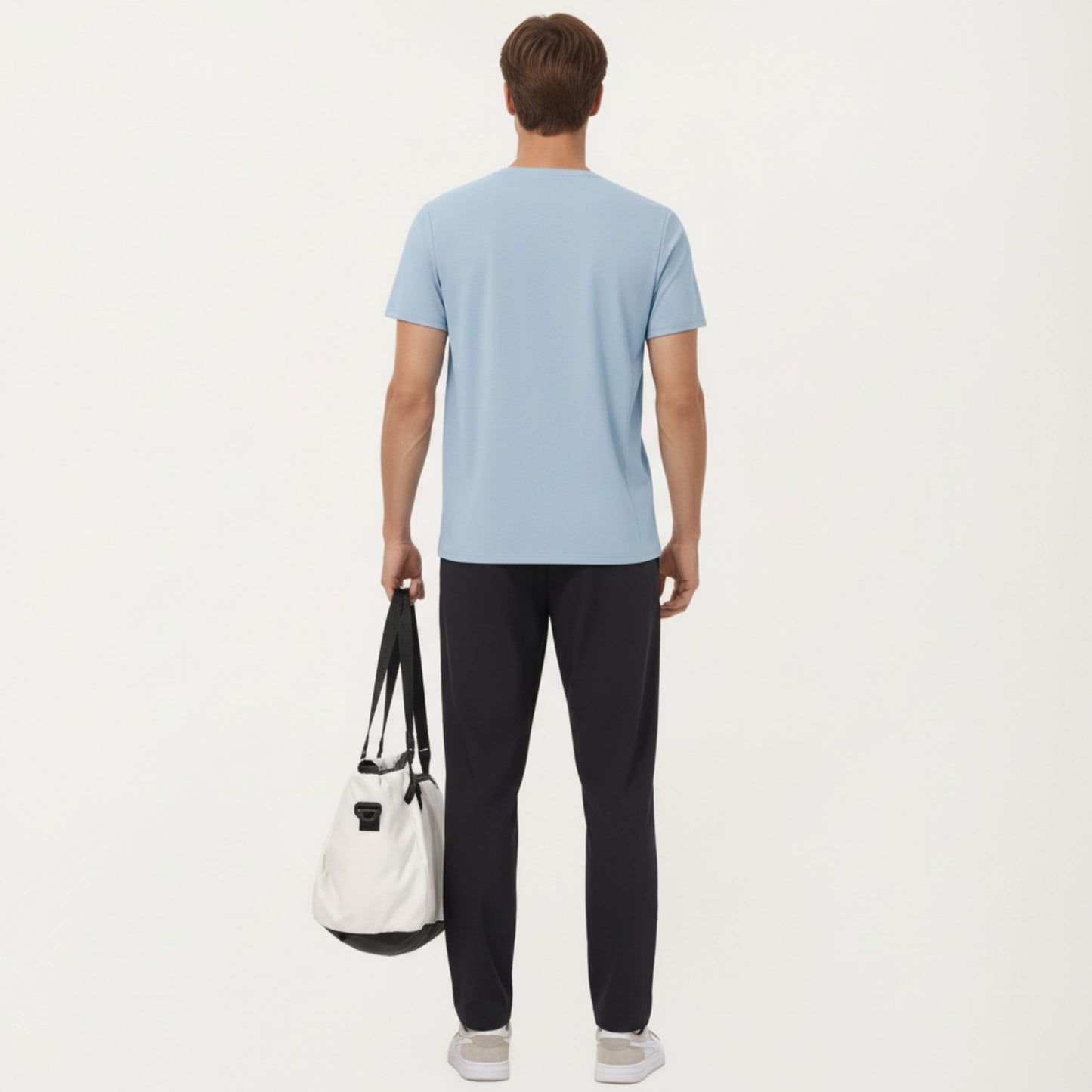 Men's Short Sleeve Performance T-Shirt with Chest Pocket and Lightweight Stretch Fabric